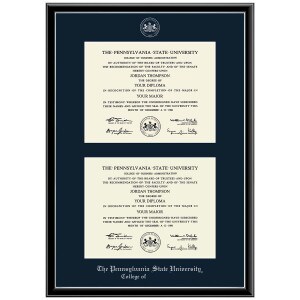 #102 College of… double diploma frame Onexa Silver (Black)